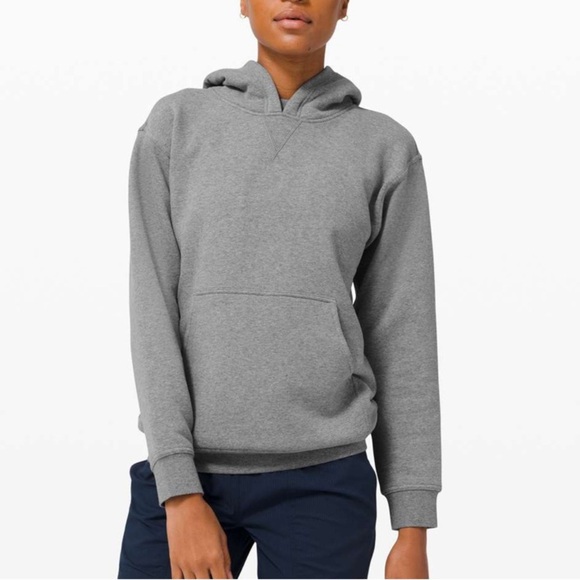 Lululemon All Yours Hoodie Fleece Heathered Core Medium Grey sweatshirt - Picture 1 of 11